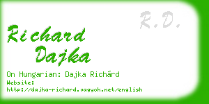 richard dajka business card
