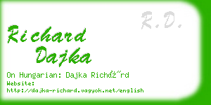 richard dajka business card